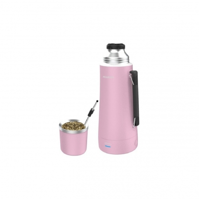 Peabody Termo Electrico Con Bombilla 1Lts Inox Pe-Et1001G Rosa Metalizado