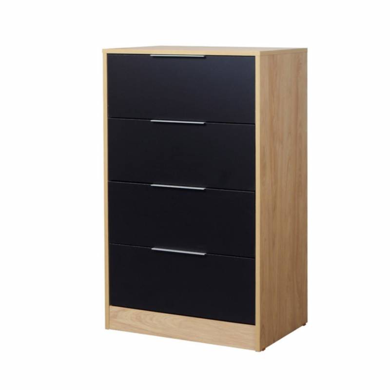 Ricchezze Murano Chifonier 4 Cajones Hickory/Negro