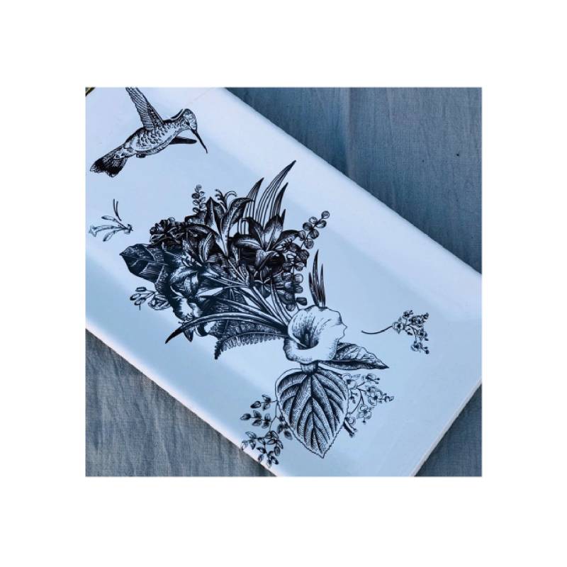 Koken Botanic Fuente Rectangular Chica Blanco 642