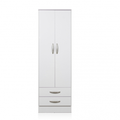 Ricchezze Tana Eco Placard 2 Puertas 2 Cajones Fresno Blanco