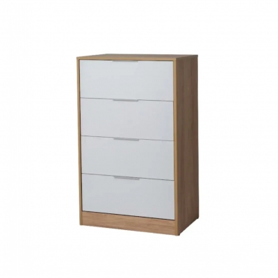 Ricchezze Murano Chifonier 4 Cajones Hickory/Blanco Texturado