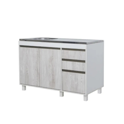 Ricchezze Sorrento Bajo Mesada 1.20 2 Puertas 3 Cajones Cascina-Gris