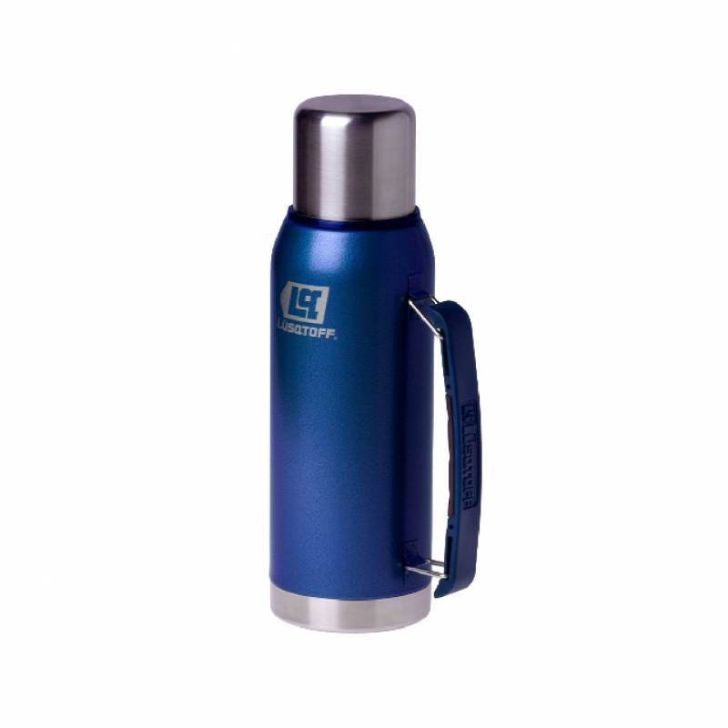 Lusqtoff Termo Inoxidable 1Lts Con Manija Azul Tl1-9A