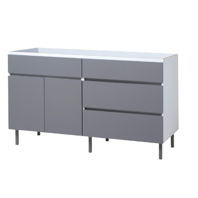 Ricchezze Livorno Bajo Mesada 1.40 2 Puertas 3 Cajones Gris Polar