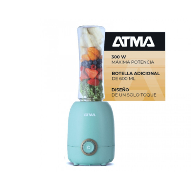 Atma Licuadora Personal 600Ml Celeste C/Botella Lp8445Bap