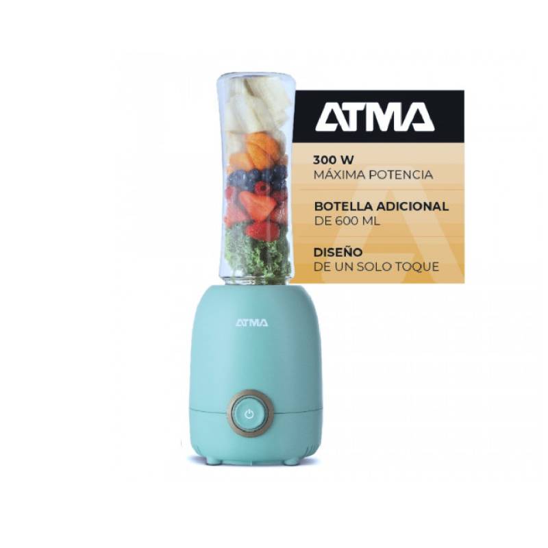 Atma Licuadora Personal 600Ml Celeste C/Botella Lp8445Bap