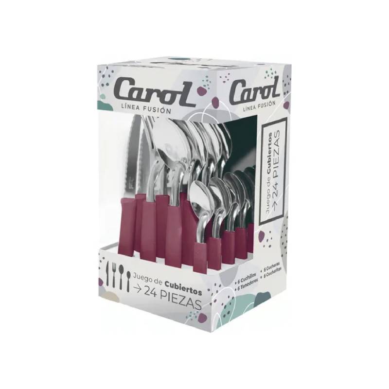 Carol Fusion Juego Cubiertos 24 Piezas 41024Fus