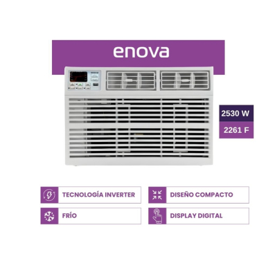 Enova Aire Ventana 2530 Watts Frio Solo Aev09If10-Bl Inverter