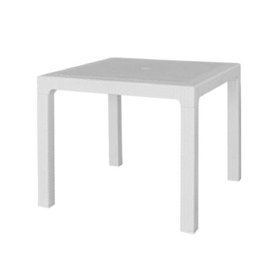 Laury Mesa Cuadrada 68Cm Euphony Simil Ratan Blanca 17477