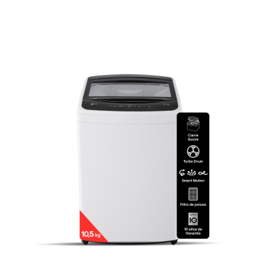 Lg Lavarropas Superior 10.5 Kg Wt11Wvtb Inverter Blanco
