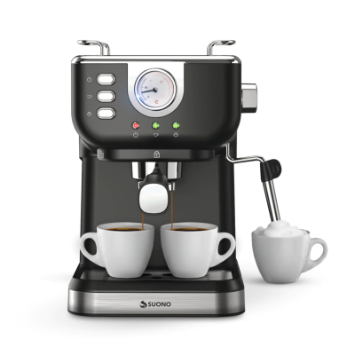 Suono Cafetera Express 1050W 20 Bares  Hog0392 Vintage C/Vaporizador  Negra